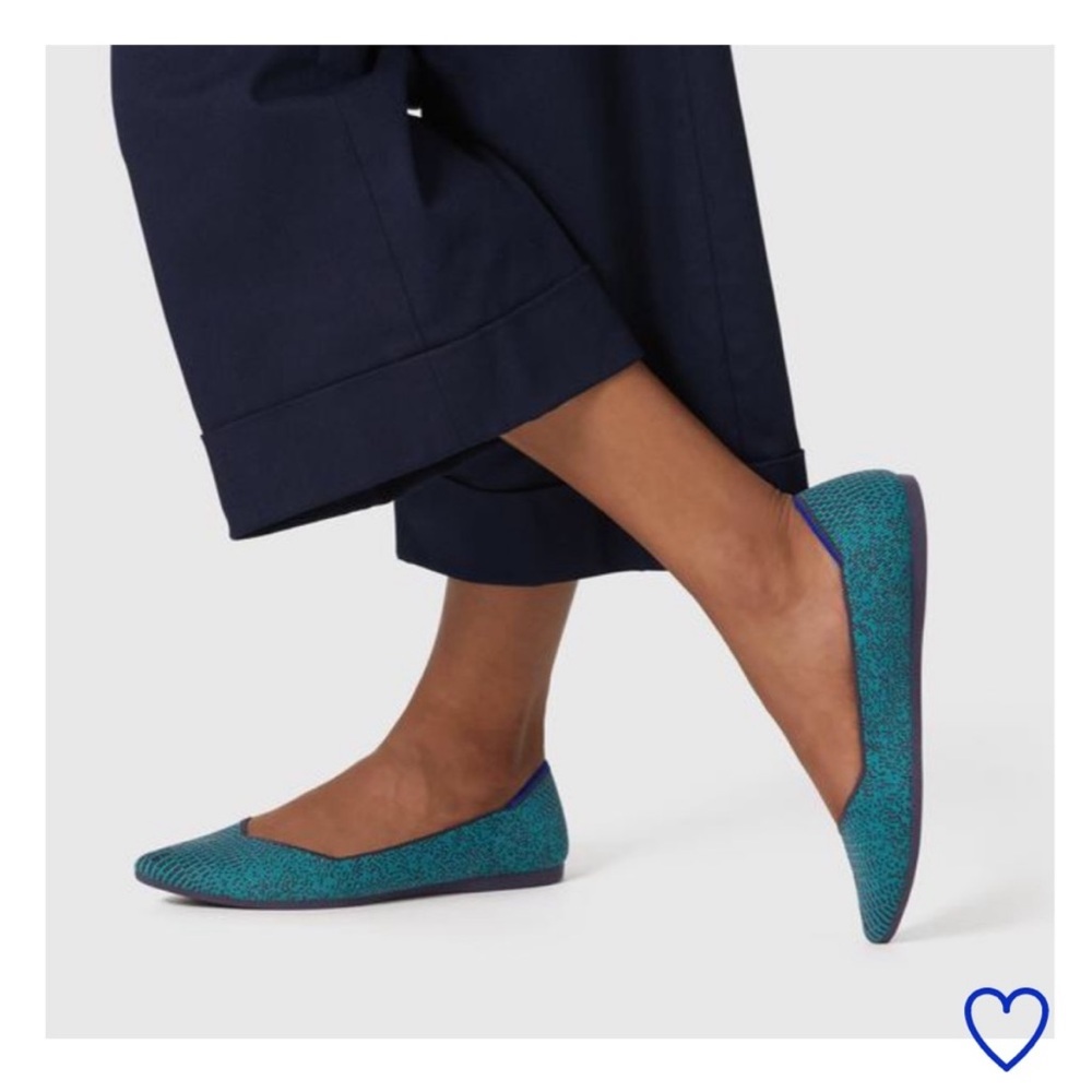 Rothy’s Spruce Python The Point Flat Size 8 - image 1